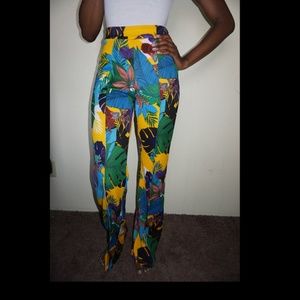 Fashion Nova High-Waisted Tropical Pants NWT